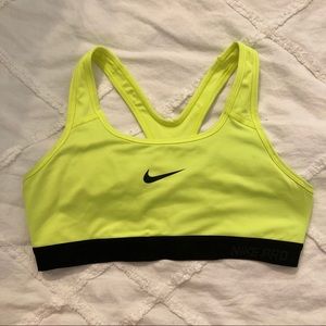 Women’s Nike Dei-Fit Lime Green Sports Bra